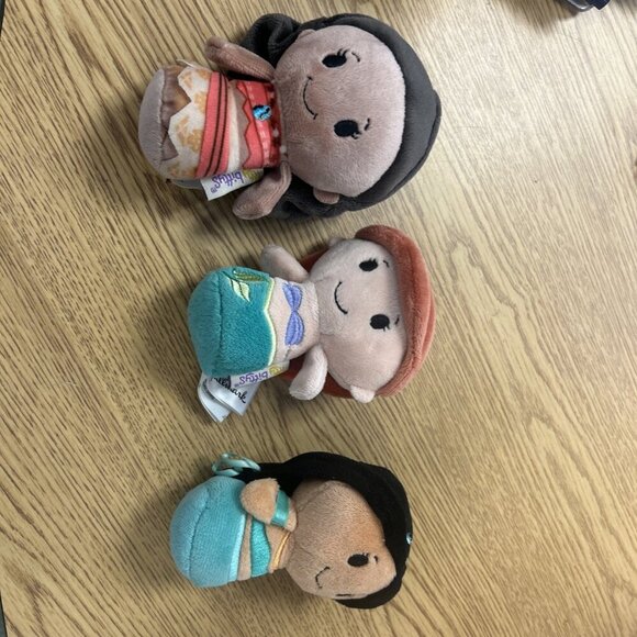 3 Hallmark Itty Bittys Princess Plush Stuffed Toy, Moana, Ariel, and Jasmine - Picture 1 of 4